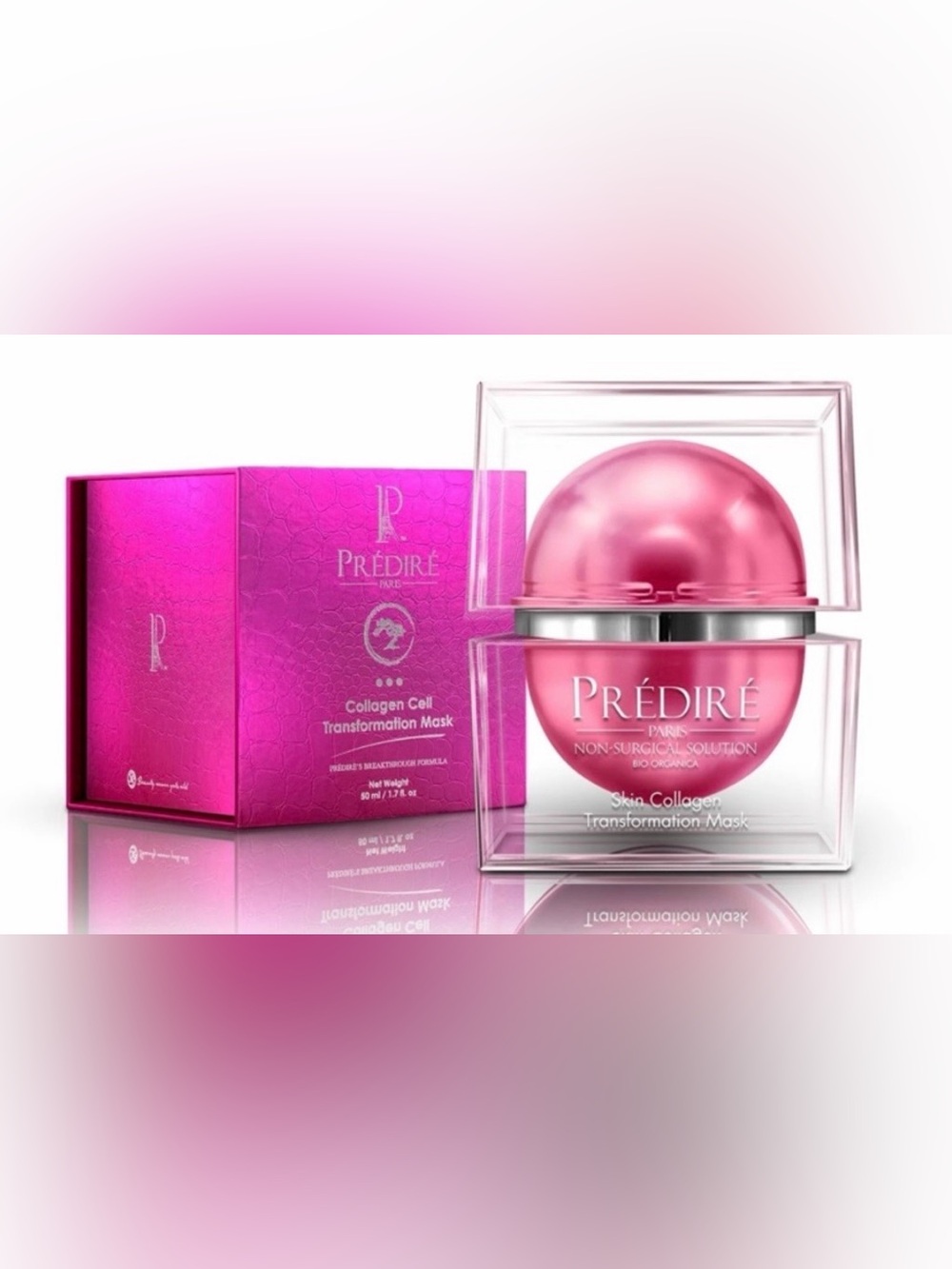 PRÉDIRÉ Pink Collagen Cell Transformation Mask - Hydrating Women's Skincare Mask